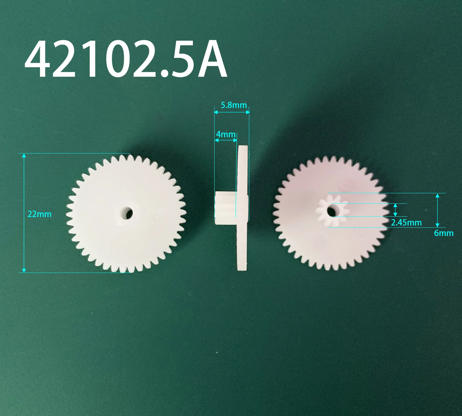 42102B 42102.5A 0.5M Gear OD=22mm Z42+ Z10 Teeth Double Plastic Gears Toy Accessories 10PCS/LOT