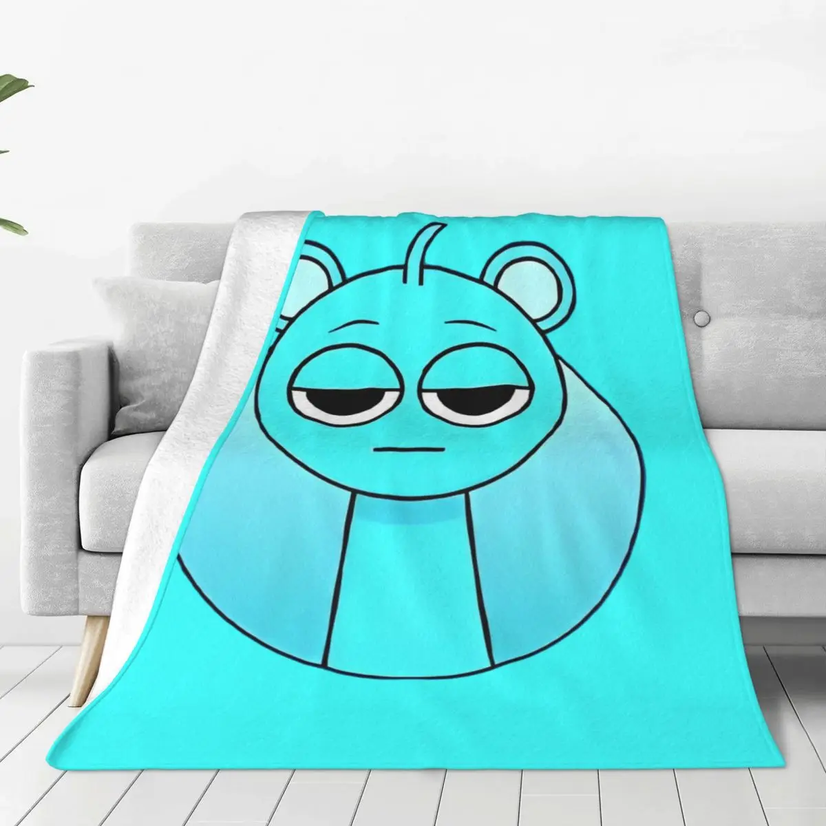 Sprunki Incredibox Sky Fleece Throw Blankets Cartoon Anime Game Blanket for Bed Bedroom Soft Bedding Throws