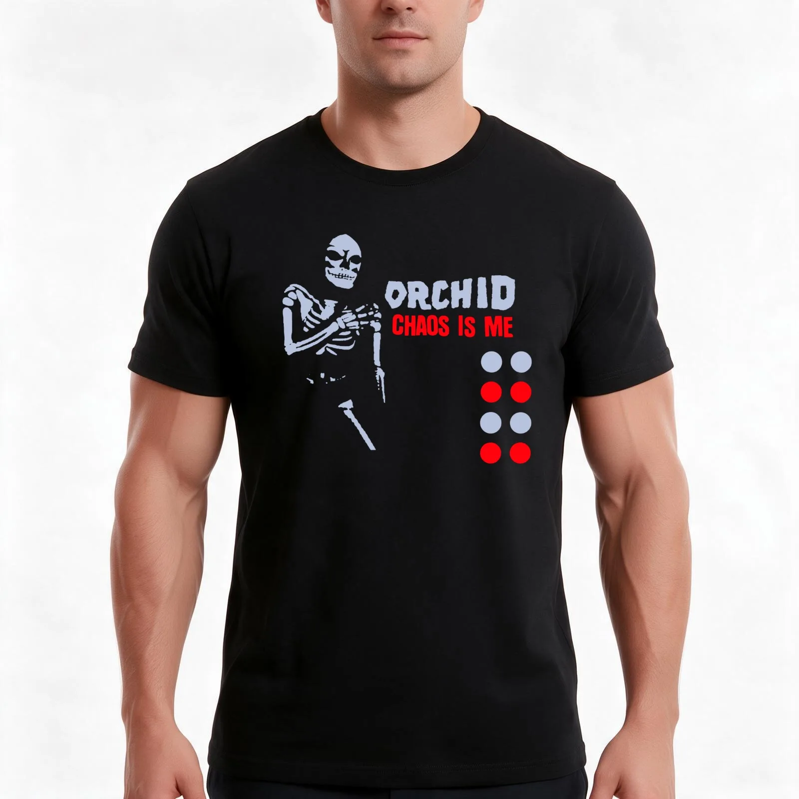 Orchid Chaos is Me Expanded T-Shirt, Summer Casual Cotton Tee, Oversized Streetwear Tops, Vintage Graphic Print, 100% Cotton