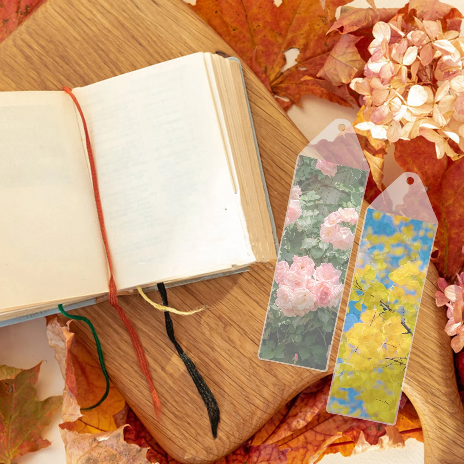 10pcs Bookmark Protector Clear Pvc Sleeves For Photos Storage Waterproof Lightweight Organizer With Hole Punch Design Bookmark