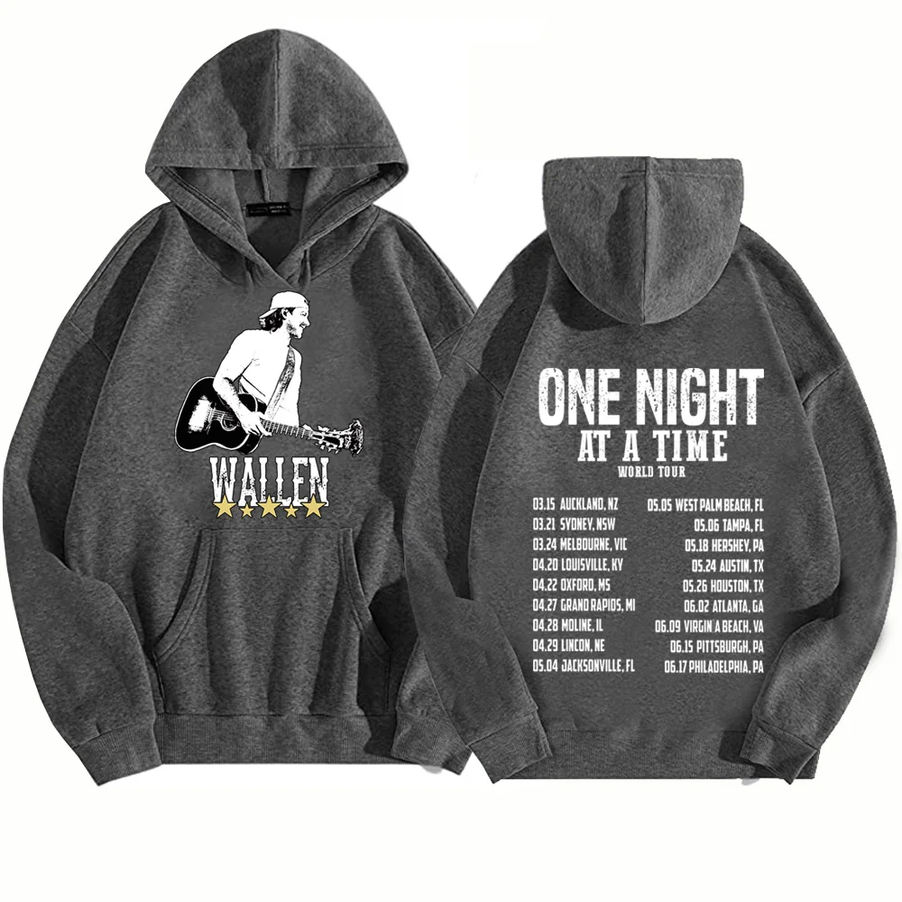 Morgan Wallen Western Country Music Hoodie One Thing At A Time Sweatshirt Harajuku Hip Hop Pullover Tops Streetwear Fans Gift