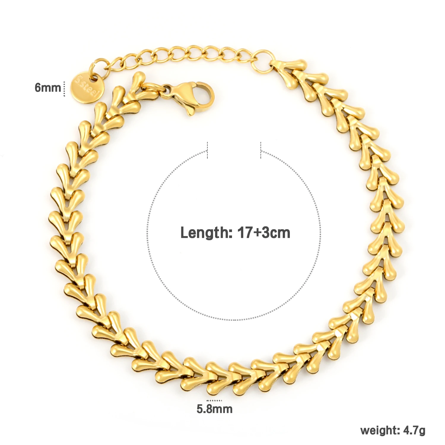 Heart Twist Bracelet, Stainless Steel Fashion Unique Heart Bracelet, Stackable Minimalist Versatile Daily Jewelry for Daily Wear