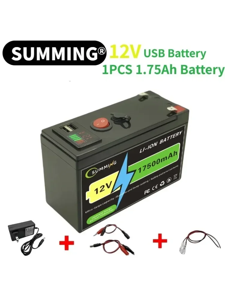 Batterie au Lithium Rechargeable 12V 21Ah 18650 3S7P, courant élevé 21A intégré, pour véhicule électrique, jouet, voiture, batterie + chargeur 3A