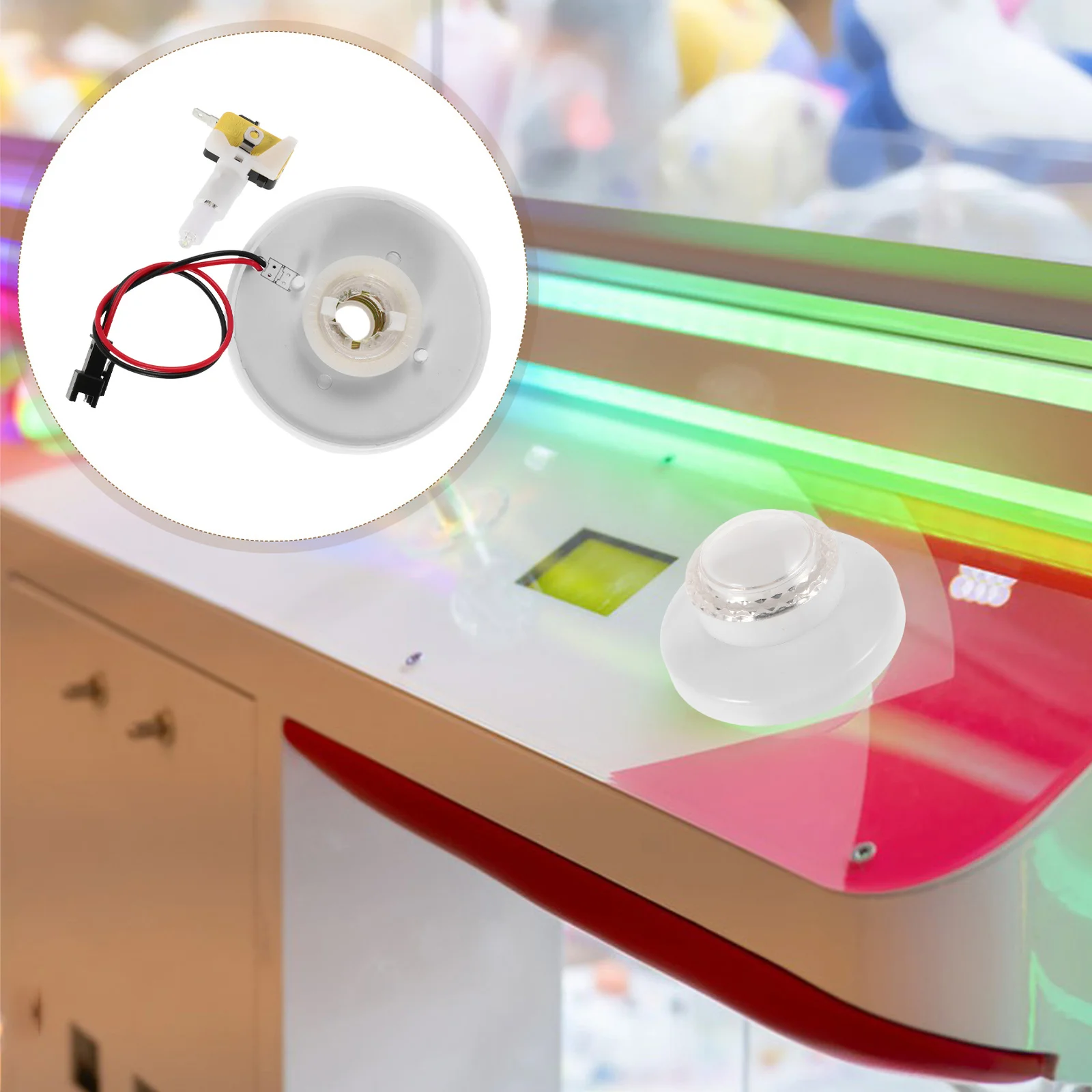

Illuminated LED Push Button for Claw Machine Game Console Switch Vending Machine Button Replacement Gaming Accessory