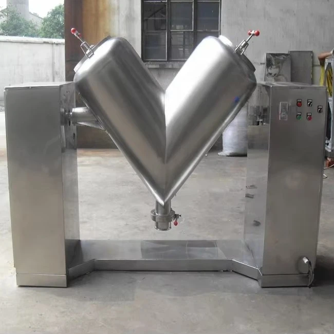 Stainless Steel Vertical V Type Dry Powder Granule Blender Mixer for Industrial Use