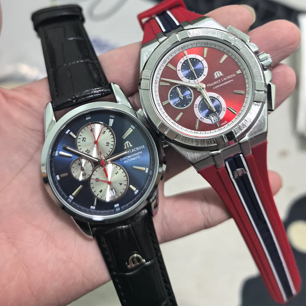 Nueva gran oferta de relojes de marca Maurice Lacroix para hombre, reloj de pulsera con cronógrafo multifunción, relojes deportivos de negocios AAA para hombre AAA