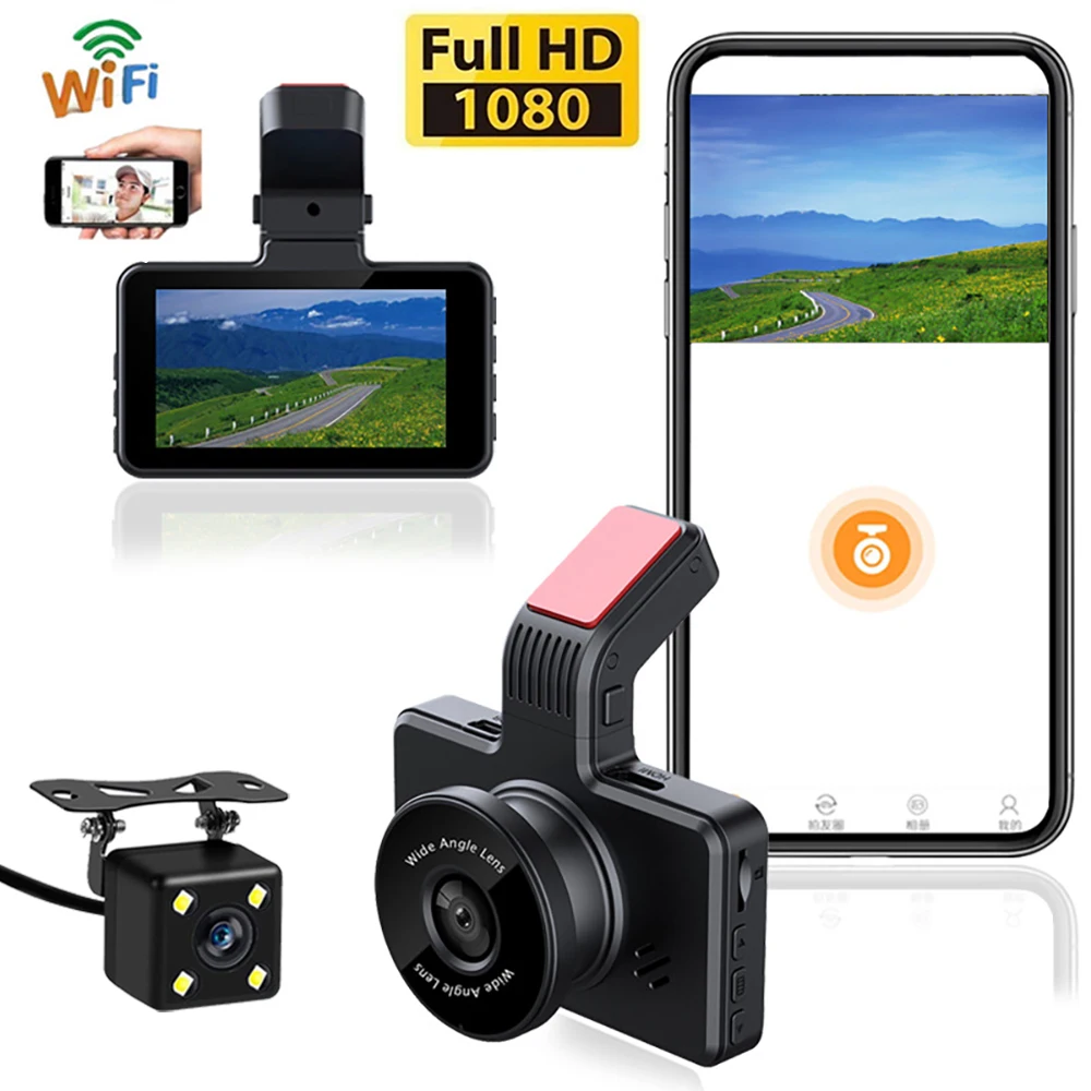 

Car DVR WiFi Dash Cam Rear View Vehicle Car Camera 1080P FHD Video Recorder Black Box Auto Dashcam Car Accessories Registrator