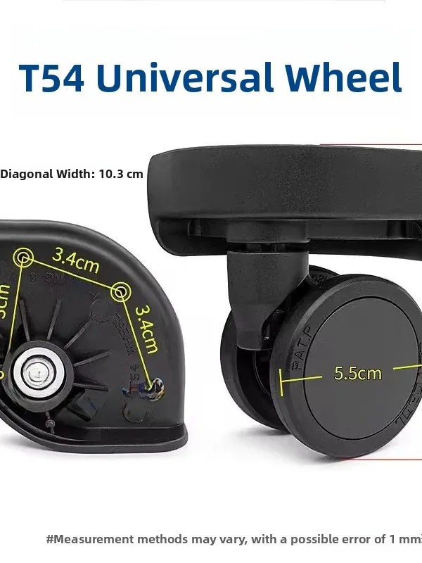 Luggage Replacement Parts Quiet Wheels Universal T54 for Carry-On Suitcase Travel Bag Wheels No Brand Registered Trademark