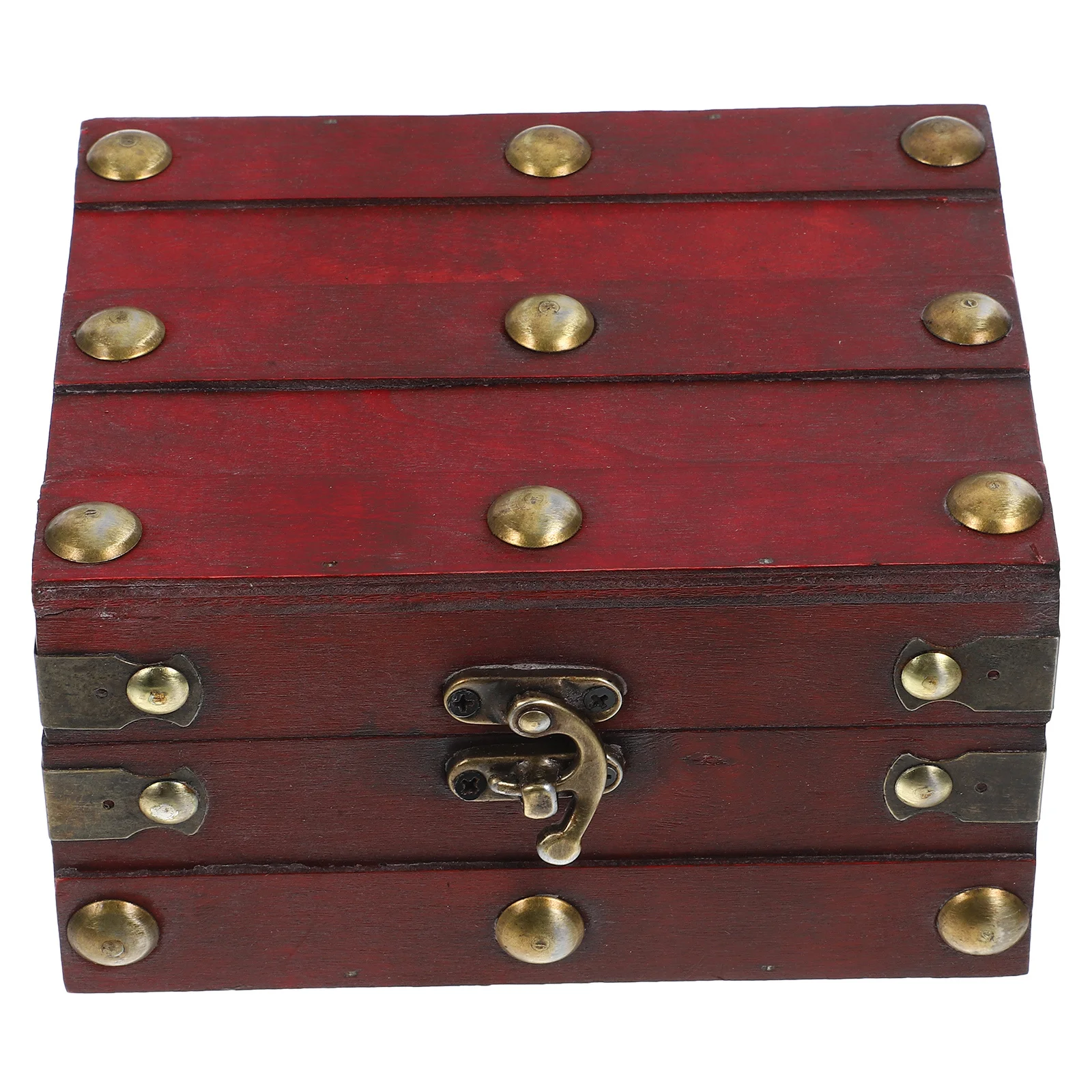 

Pirate Treasure Chest Wood Jewelry Box Vintage Wooden Storage Case For Rings Earrings Necklaces Bracelets Trinkets Organizer