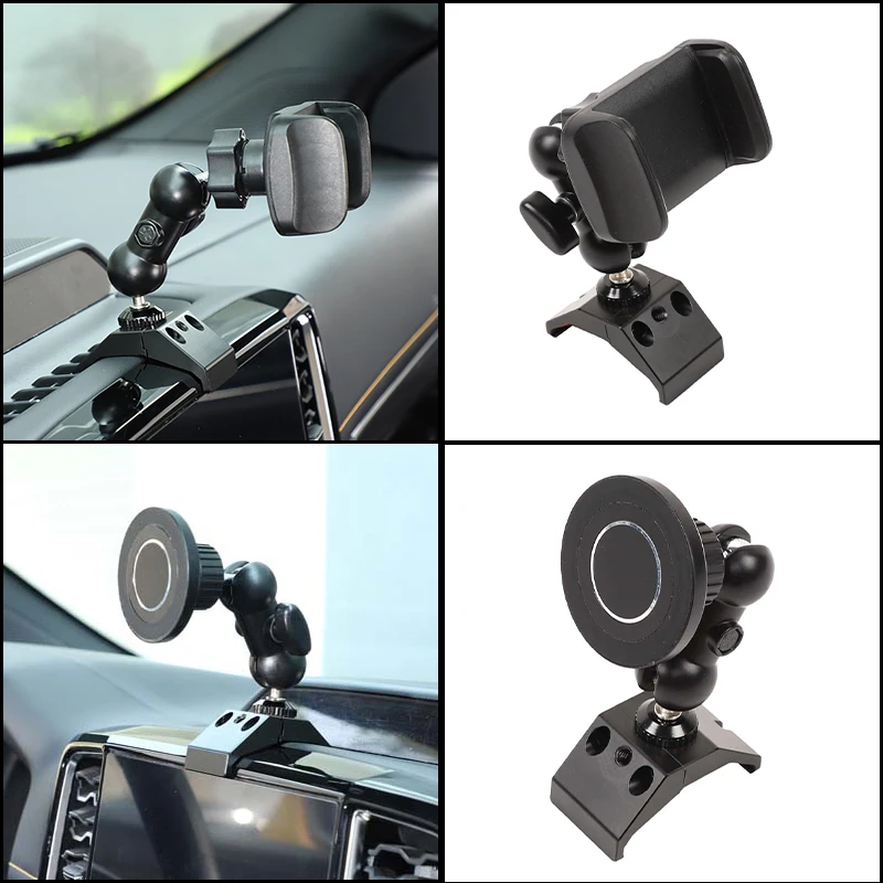 Dashboard Phone Holder for Ford Ranger 2023-2026 Clip-On Mount Above GPS Navigation Screen Magnetic Car Air Vent Alternative 1Pc