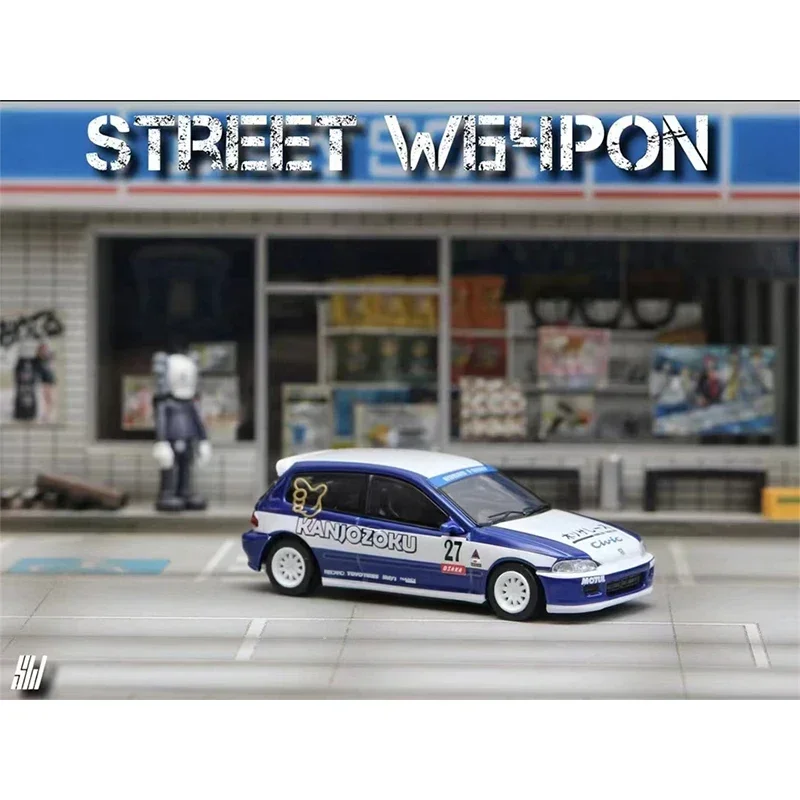 Street Weapon 1:64 EG6 TYPE R Kanjozoku Osaka JDM Racing Diecast Diorama Car Model Collection Miniature Toys