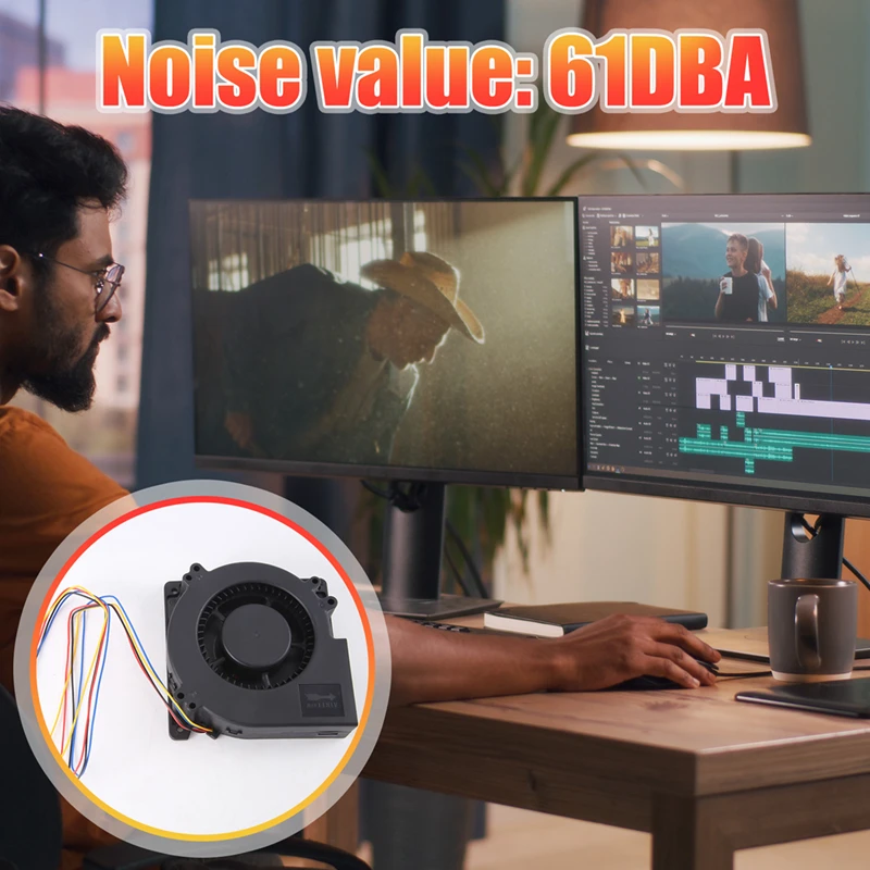 더블 볼 베어링 냉각 송풍기 선풍기, PWM 기능, X1, P1 용, 12032 DC 12V, 4 핀