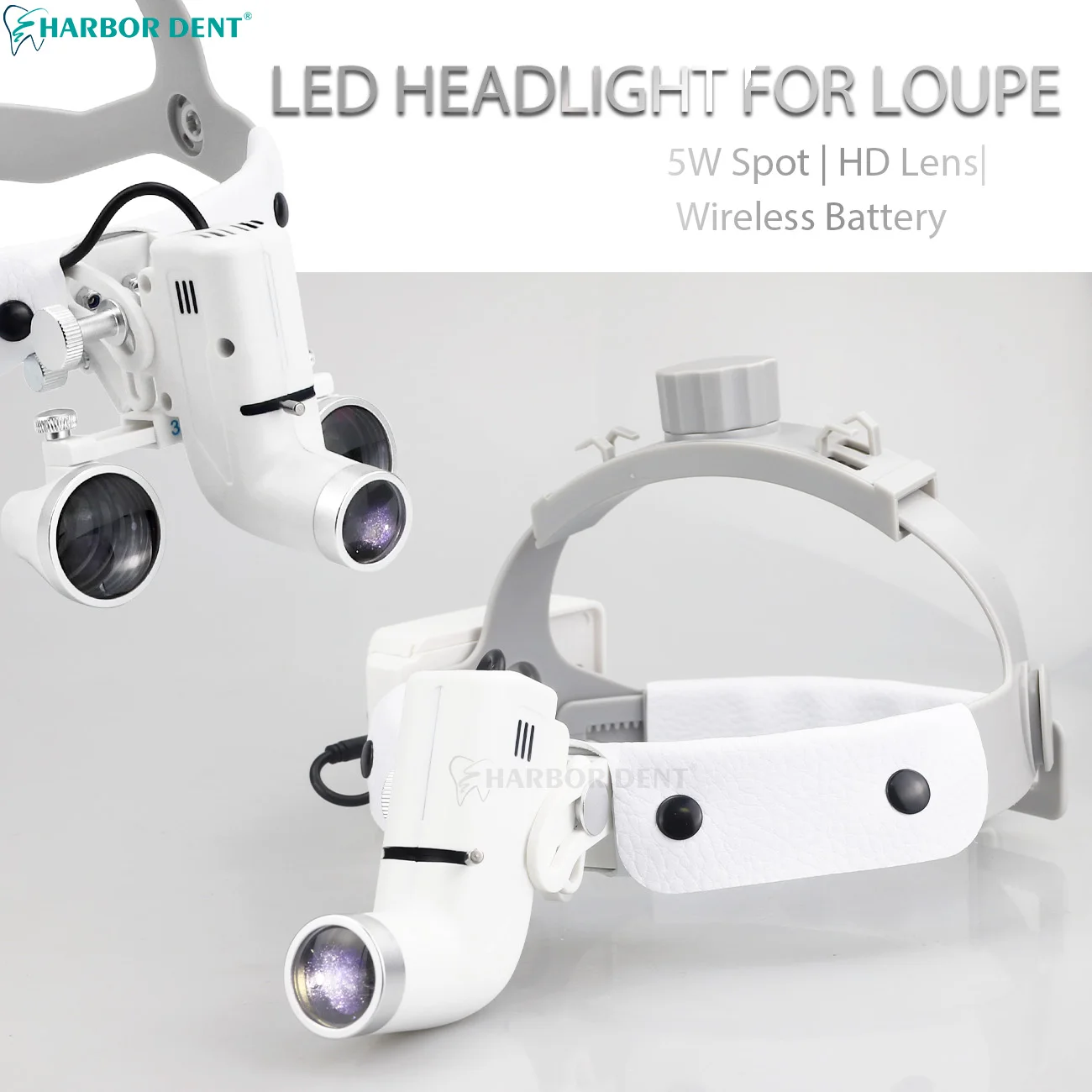 Dental Surgical LED Headlight 5W Focusing Brightness Ajustable Headlamp Dentistry 2.5X 3.5X Binocular Loupes