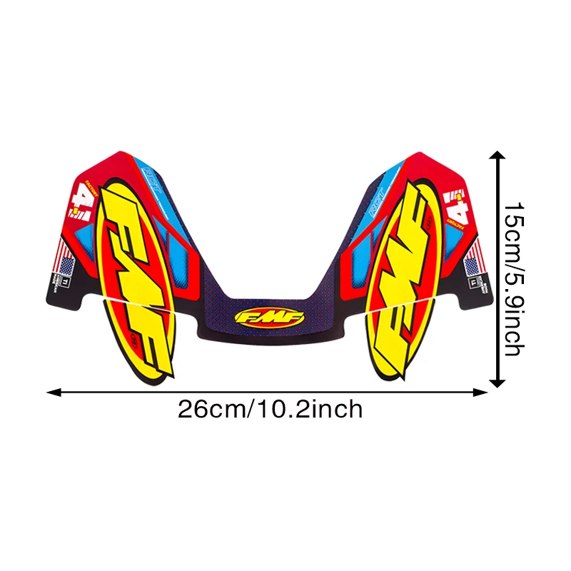 26x15cm For FMF Sticker 4T Motorcycle Exhaust Muffler Pipe Decals Waterproof Universal for Motorbikes Cars