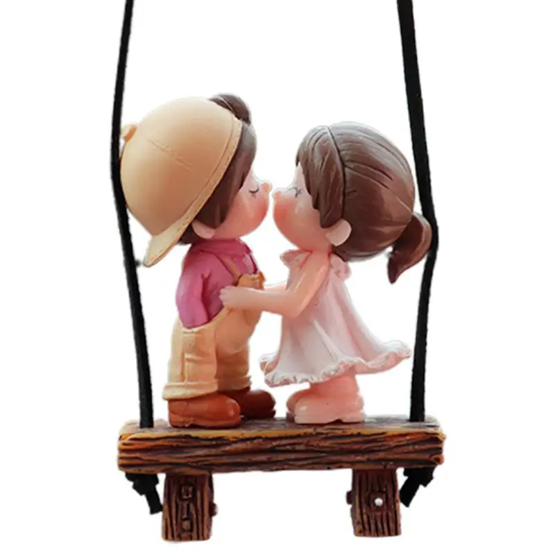 Парная Подвеска для зеркала заднего вида с героями мультфильмов для влюбленных мальчиков и девочек подвесные украшения для интерьера автомобиля Очаровательная подвеска для пар