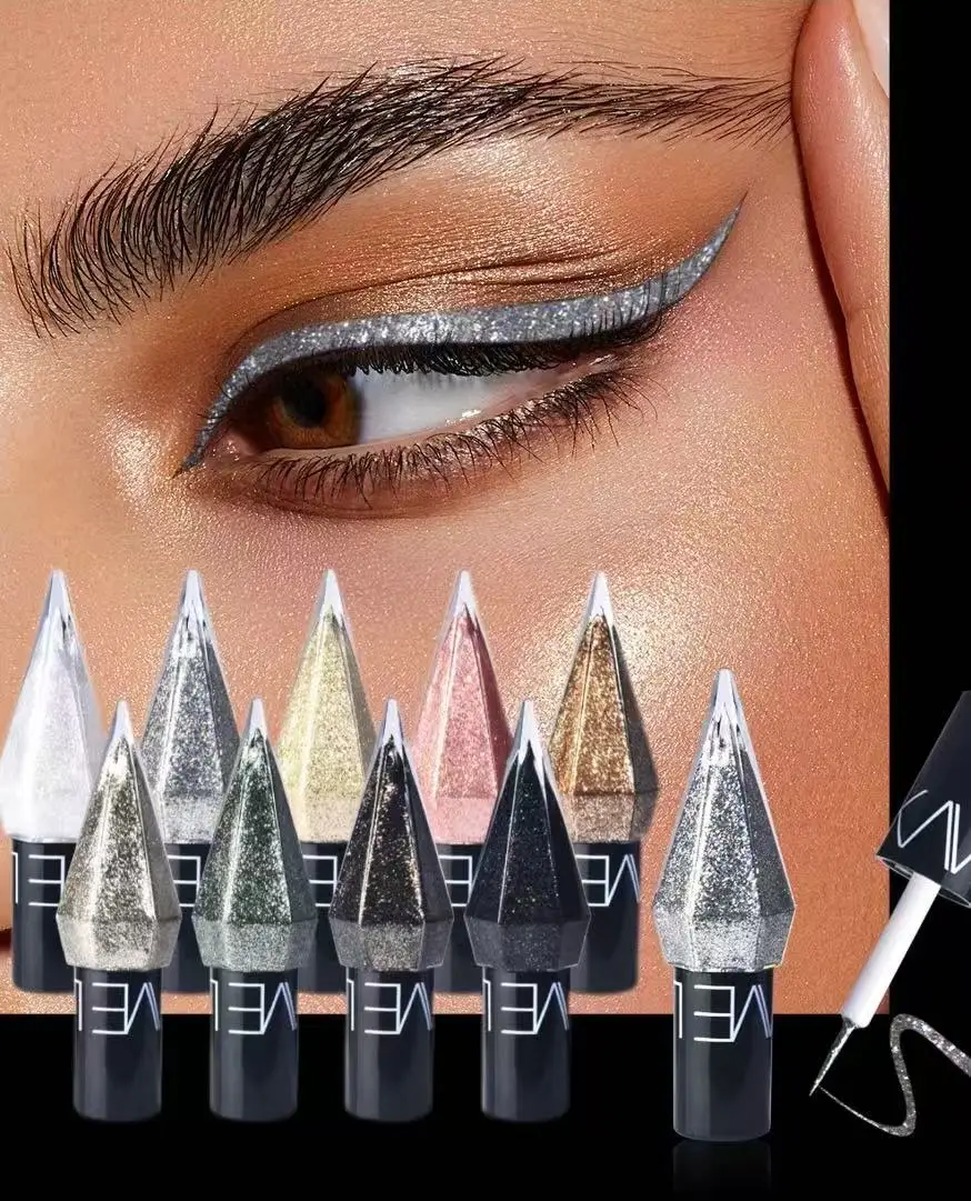 قطعة واحدة من ظلال العيون السائلة المقاومة للماء متعددة الألوان والتي تدوم طويلاً، سهلة المظهر اللامع وطويل الأمد،