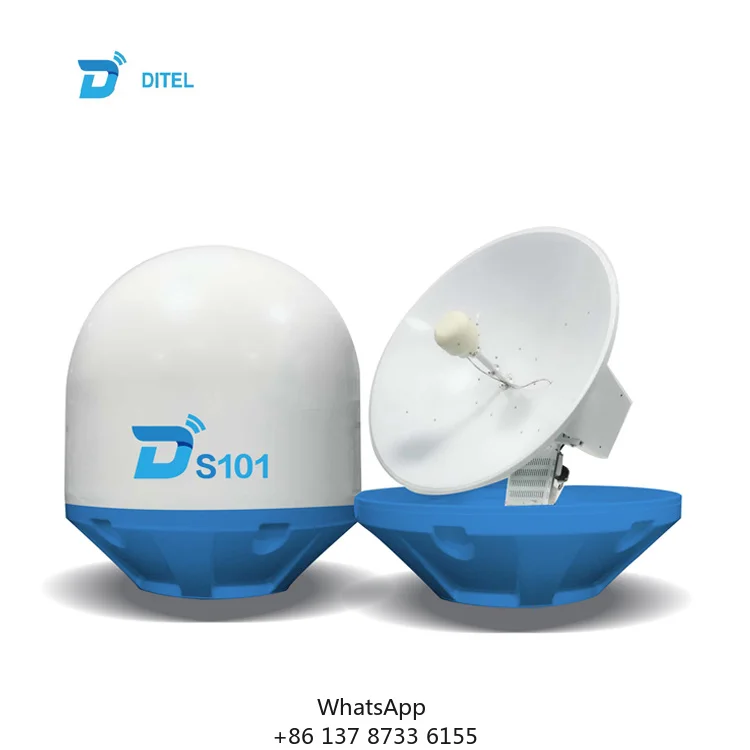 Ditel S101 KU Band Mobile Outdoor Marine Satellite Antenna Dish Tv Antenna Portable Gps Receiver Communication 100cm