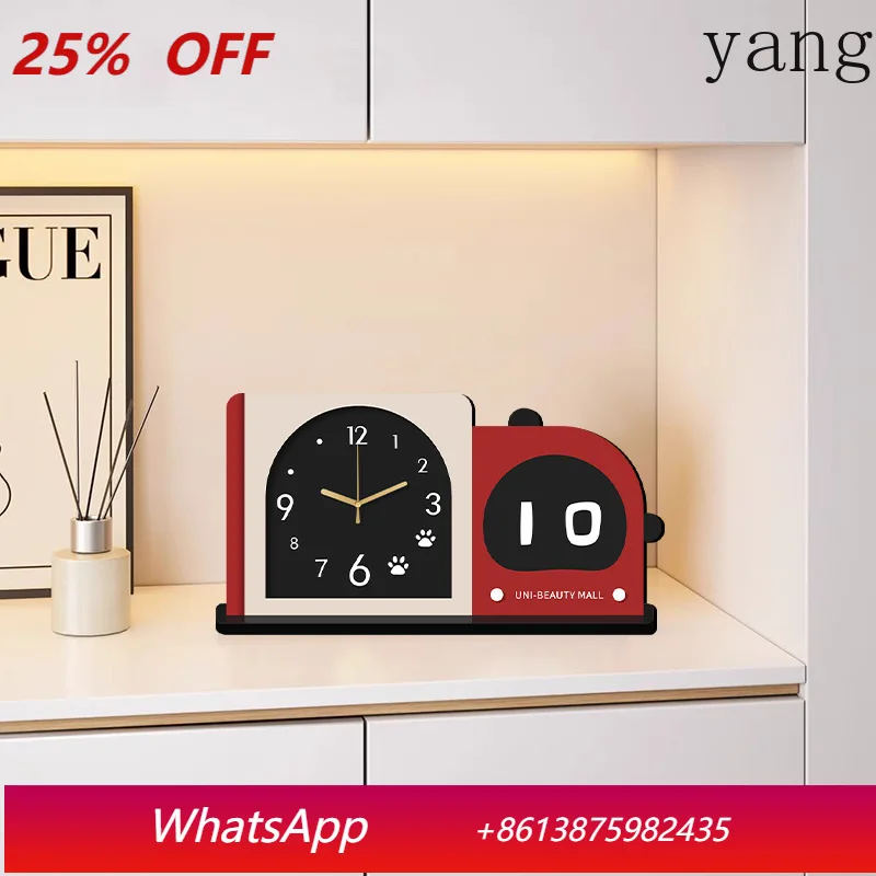 

LTT desktop clock pendulum desktop clock simple art creative desk clock