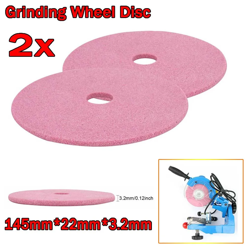 2PCS 145mm Grinding Wheel Disc Non-Woven Ceramic Pad Replacement For Chainsaw Sharpener Grinder Chain Power Tool Parts