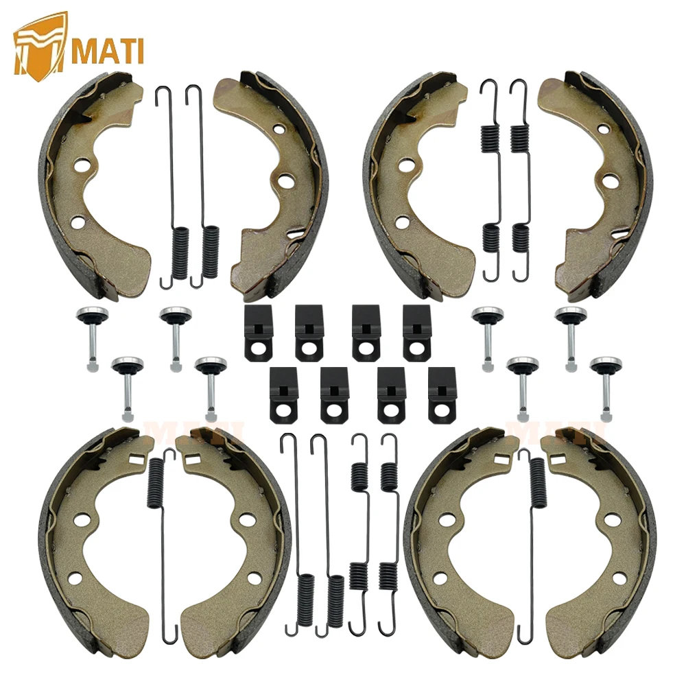 Brake Shoes Front Rear All Springs Pins Left Right for Kawasaki Mule 3000 3010 3020 4000 4010 KAF620 KAF950 Diesel 2001-2021