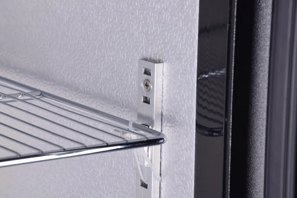 Atacado de aço inoxidável comercial 228l sob balcão traseiro barra geladeira duas portas porta deslizante refrigerador garrafa cerveja para venda