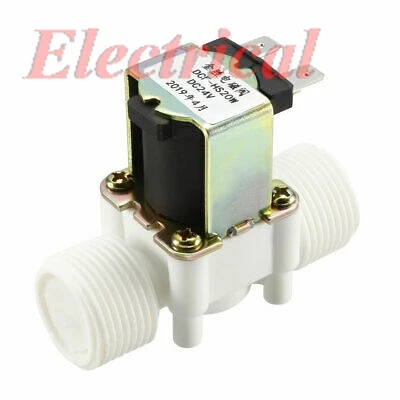 1PC G3/4 Water Solenoid Valve DC 24V N/C 17mm Male Thread Outlet with Filter