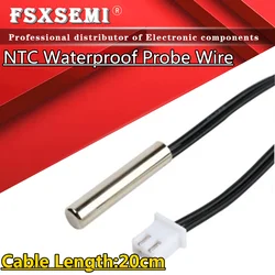 Cable de Sensor de temperatura para aire acondicionado y refrigerador, de 20CM Termistor NTC, 3950, 3435, 3470, 2K, 5K, 10K, 15K, 20K, 50K, 100K, 1%