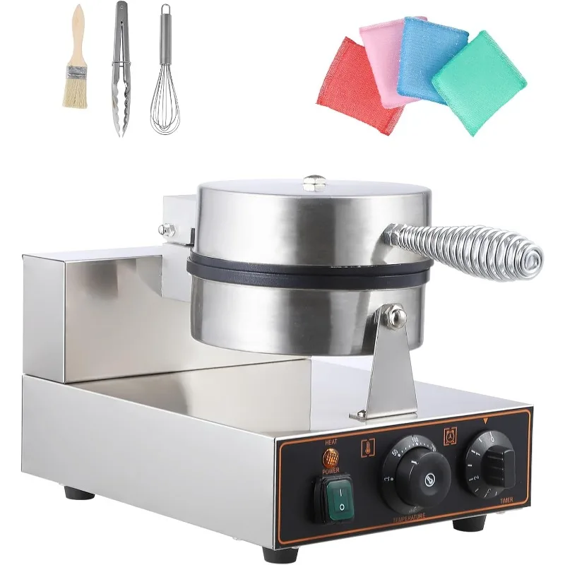 

Commercial Electric Waffle Cone Maker - Double Independent Control, Diy Versatile Desserts, Wide Applications, 360° Even Cooking