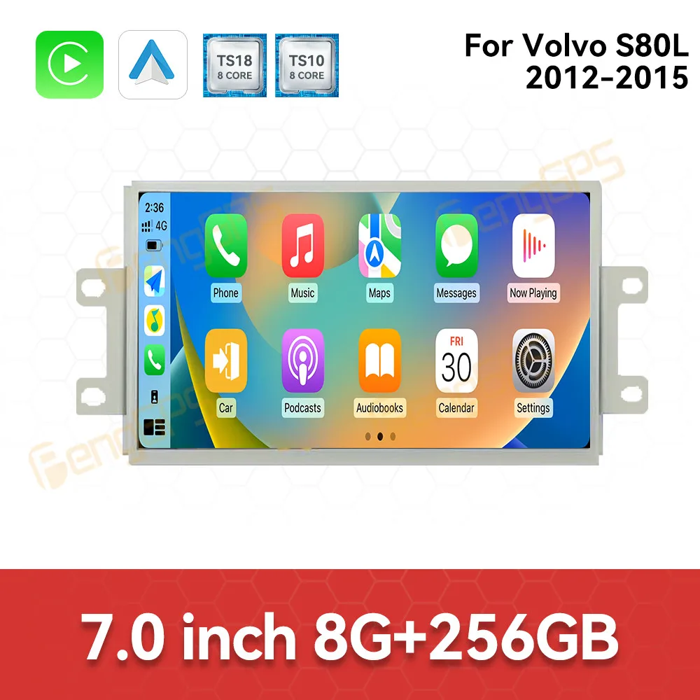 Android 13 7 Inch HD Screen Car GPS Navigation For Volvo S80L 2012-2015 Multimedia Player Auto Radio Stereo Head Unit