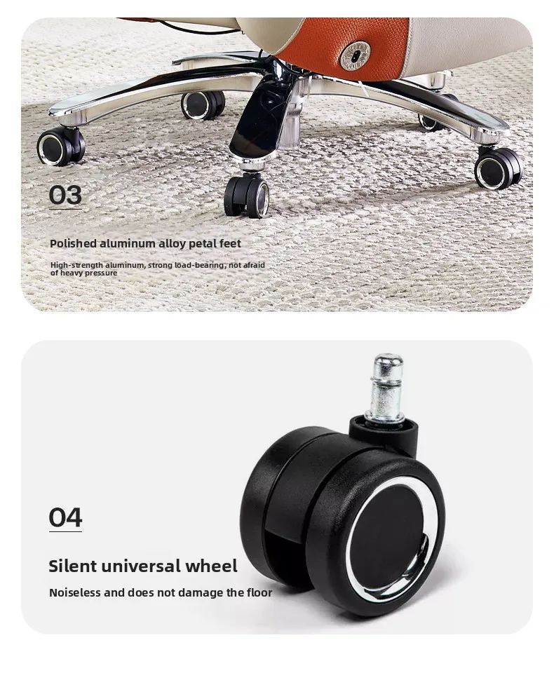 Роскошное эргономичное офисное кресло, электрическое массажное кресло для босса, натуральная кожа, компьютерное сиденье для руководителя, вентилируемое игровое кресло с подогревом