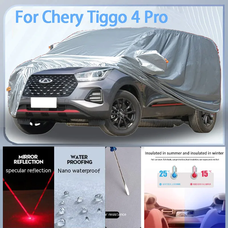 

For Chery Tiggo 4 Pro Full Car cover with UV protection and Winter Insulation roles,Rainproof,Snowproof Ati-frost properties.