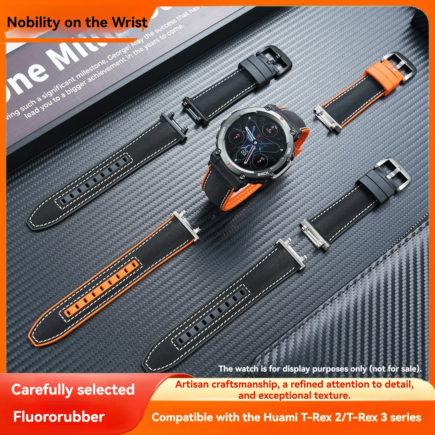 Personalized modified watchband for AMAZFIT T-Rex3 T-Rex 2 rubber watch strap trex2/3 outdoor sports specific silicone watchband