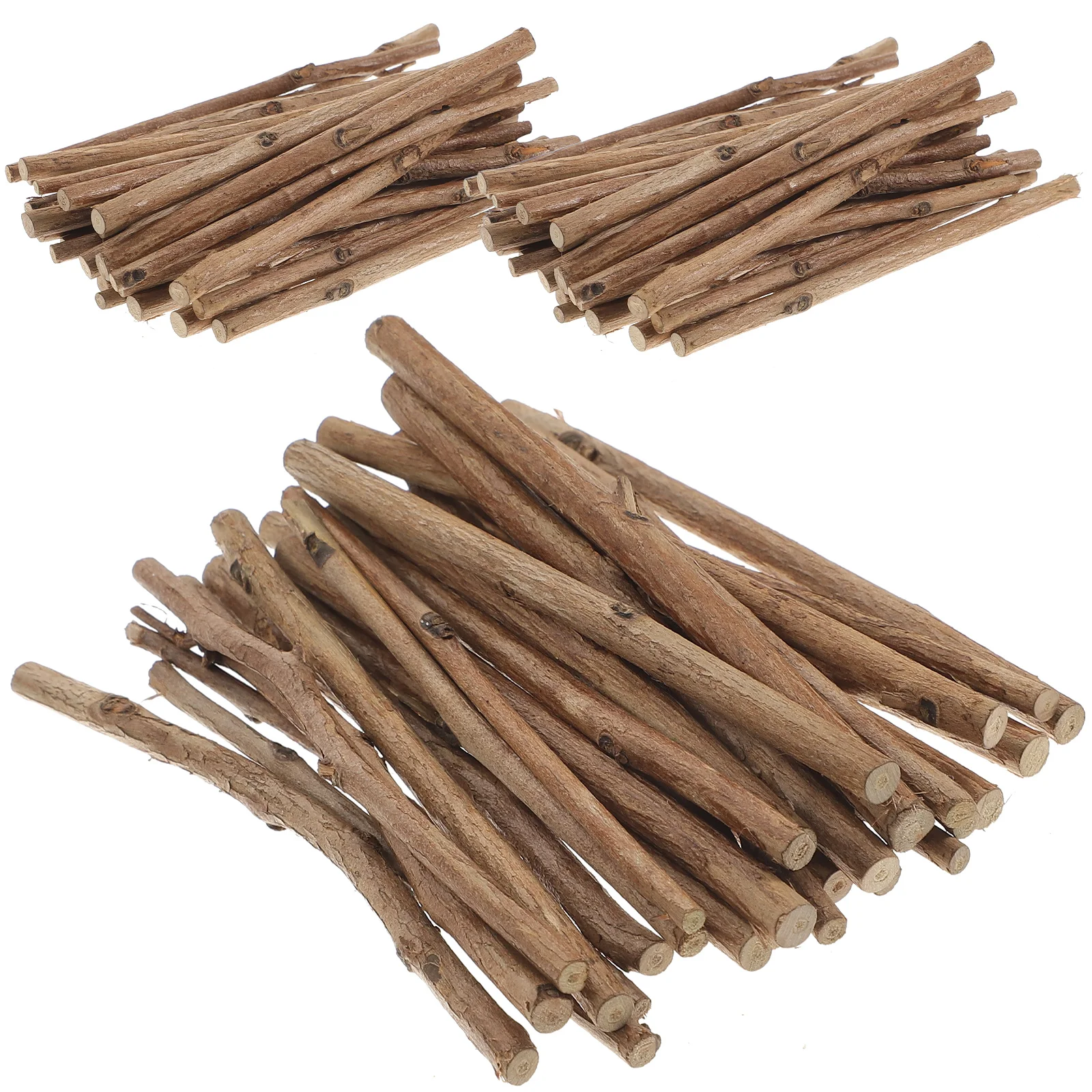 100 Pcs Tea Tree Sticks Log DIY Small Artificial Plants Wood for Supplies Boxwood