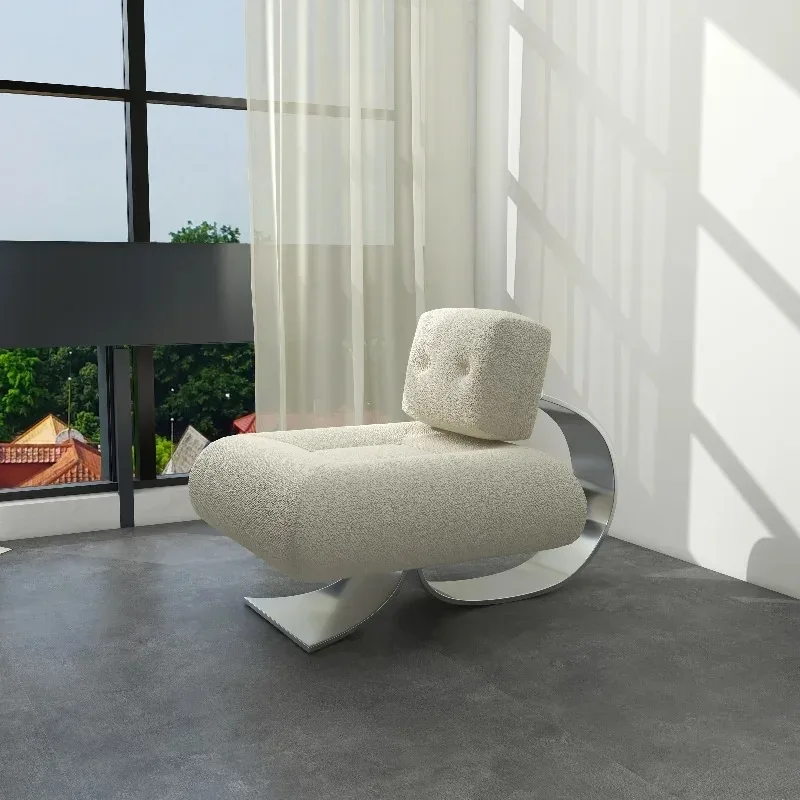 Designer Art Living Room Chairs Metal Frame Beauty Salon Lazy Lounge Chair Relaxing High Quality Fauteuil De Salon Furniture