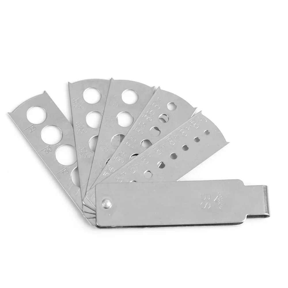 

Professional Stainless Steel Diamond Fan Gauge Silver Gem Fan Gauge Gem Measuring Tool Jewelers Workshop