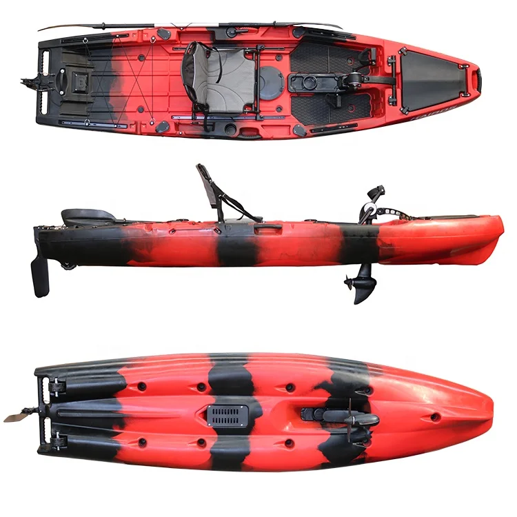 

New Design Cheap Lldpe Single Person Sit on Top Fishing Pedal Drive Kayak