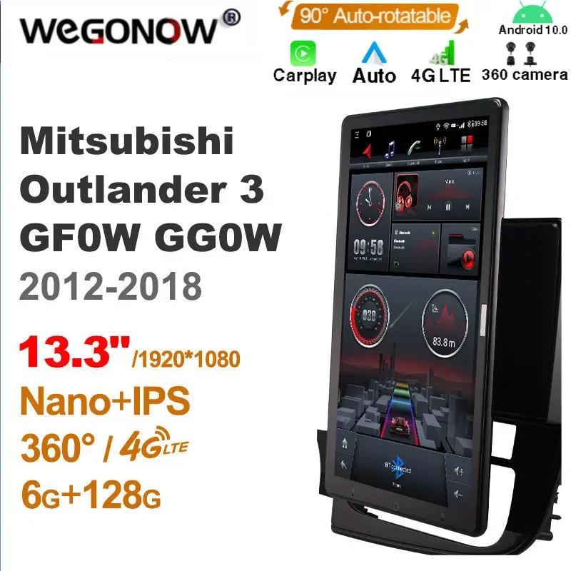 

Автомобильное радио TS10 Android10.0 Ownice для Mitsubishi Outlander 3 GF0W GG0W 2012-2018 с 13,3 ''7862 512 без DVD Nano 1920*1080