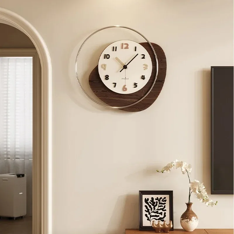 Kit pequenos relógios transparentes design de luz display nórdico sala estar relógio parede estética moderna reloj de pared decoração da parede