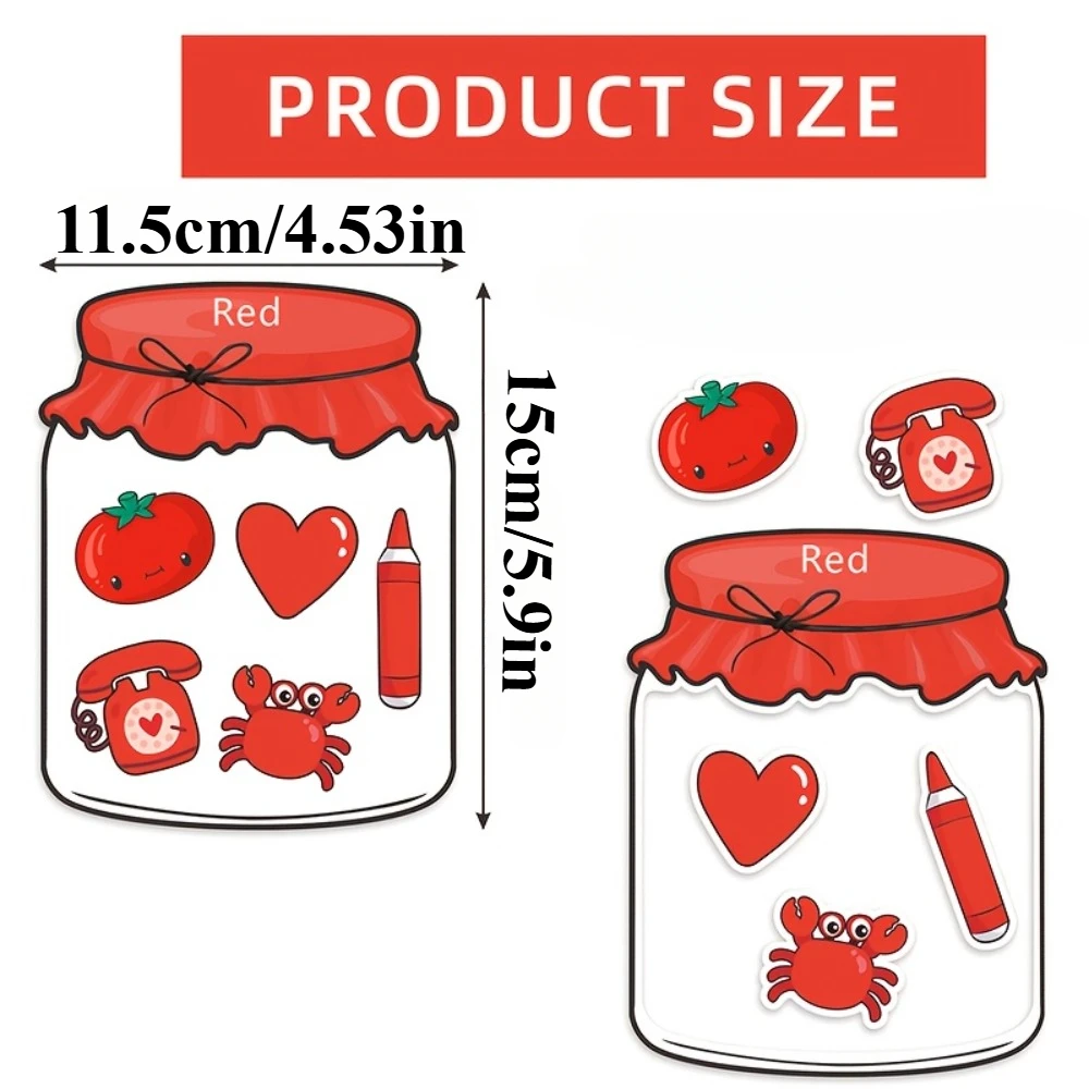 Ensemble de tri magnétique à reconnaissance de couleur, jouets éducatifs de fruits pour bébés et tout-petits, aimants pour réfrigérateur et tableau blanc