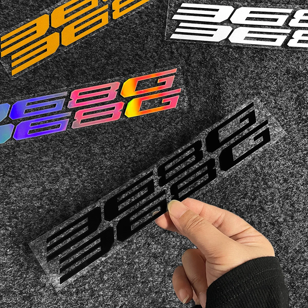 368G Pattern Sticker 2PCS Set Waterproof Vinyl Decal Multiple Colors For Car Motorcycle Bike Helmet Laptop Decoration