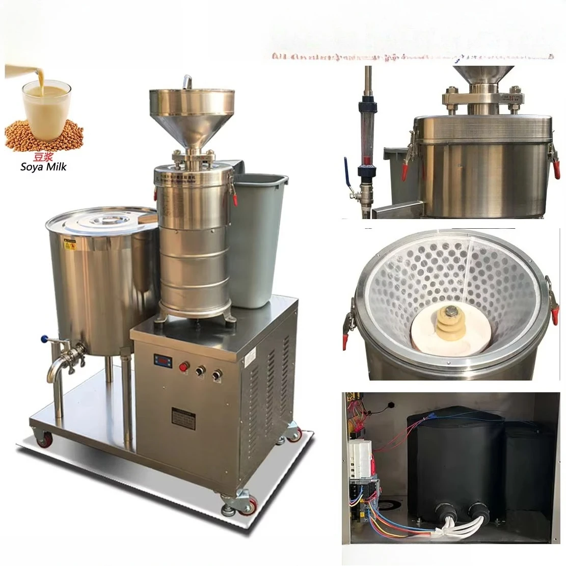 TGX-80A Tiangang Automatic Soya Milk Machine-High Productivity 380V 12+1.5kW Motor with 95L Boiling Pan
