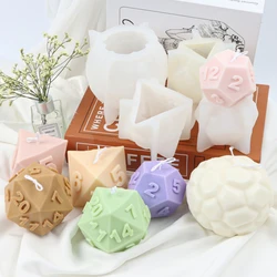 Abstract Thin Dice Candle Silicone Mold DIY Geometry Candle Making Soap Plaster Resin Baking Mold Wax Gifts Craft Supplies