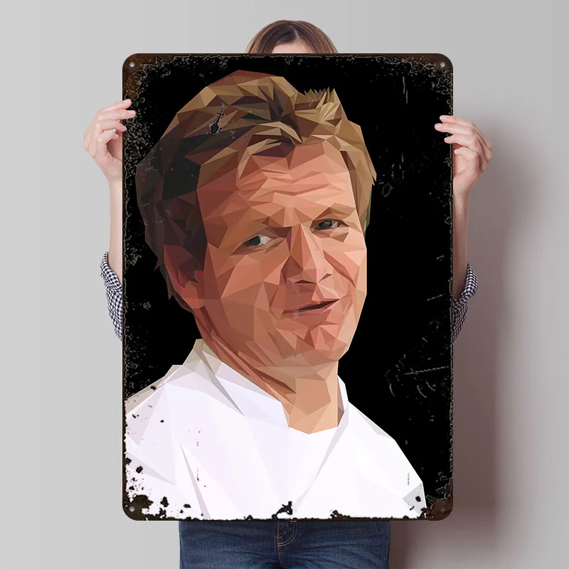 Disgusting Gordon Ramsey Tinplate Poster Customized Wall Art Retro Vintage Metal Signs for Fans Living Room Decorations House