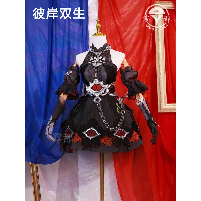 Honkai Impact 3 Seele Vollerei 코스프레 CP 흑백 정장 데일리 스커트 유니폼 Comic Con Party Stygian Nymph Costumea;k6;8',