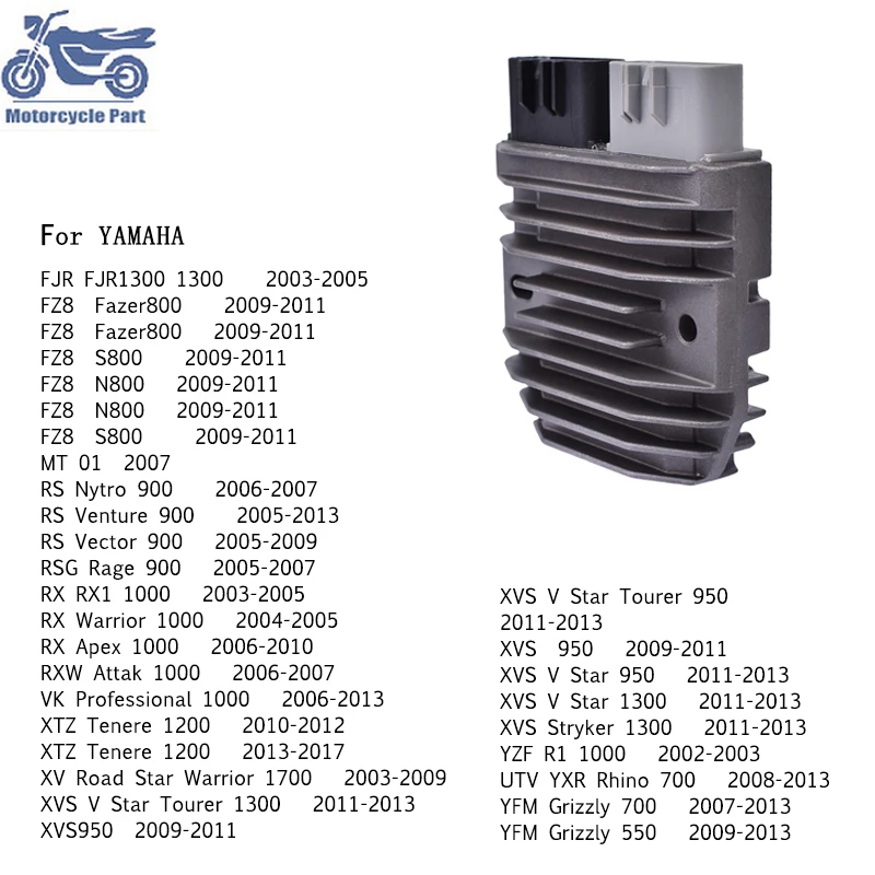 

Voltage Regulator Rectifier For YAMAHA FZ8 FZ 8 FZ-8 Fazer 800 MT-01 RS Venture 900 XVS950 YZF-R1 YZF R1 1000 YFM Grizzly 700