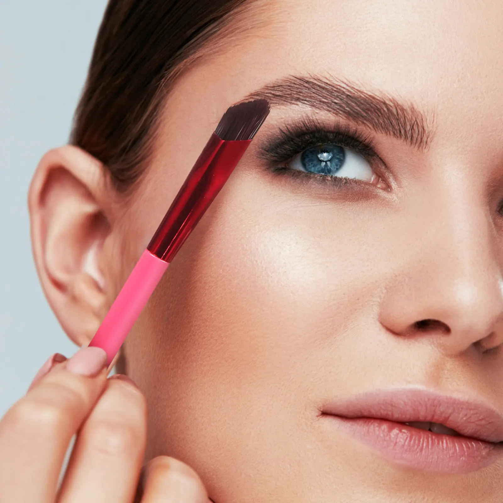 3pcs Professional Eyebrow Brush Set – Angled Eyebrow Brush for Powder, Eyeliner & Eyelash Styling