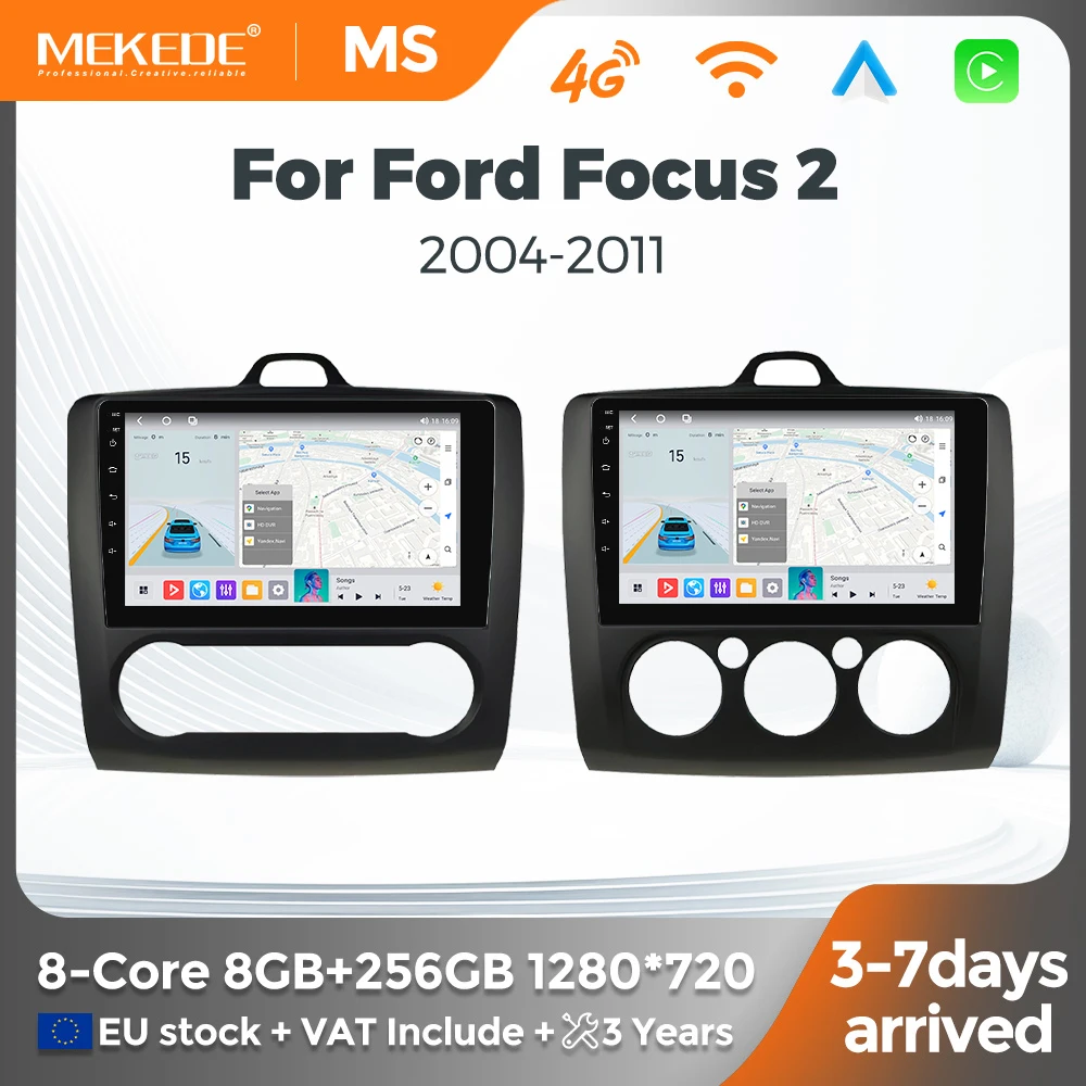 EU Duty Free Shop HD Android Auto Stereo Car Multimedia Navigation Player For Ford Focus 2 3 Exi MT AT Mk2/Mk3 2004-2011 Carplay