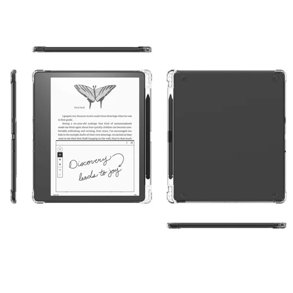 حافظة شفافة لأمازون كيندل ، تبو سيليكون ، مناسبة لـ Kindle Scribe ، على فتحة القلم ، من TPU