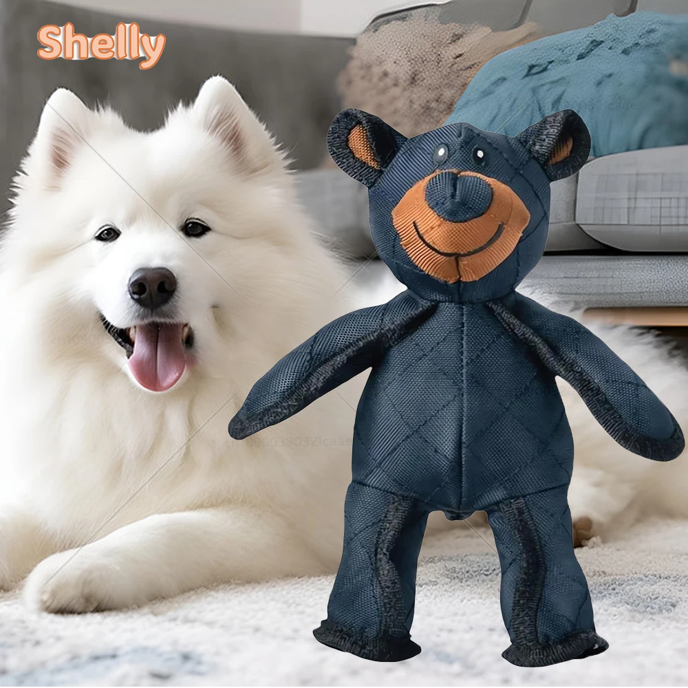 Unbreakable Teddy Extreme Bear Toy For Dogs Chewer Indestructible Plush Dog Squeaking Toy Durable Tough Heavy-duty Chew Dog Toy