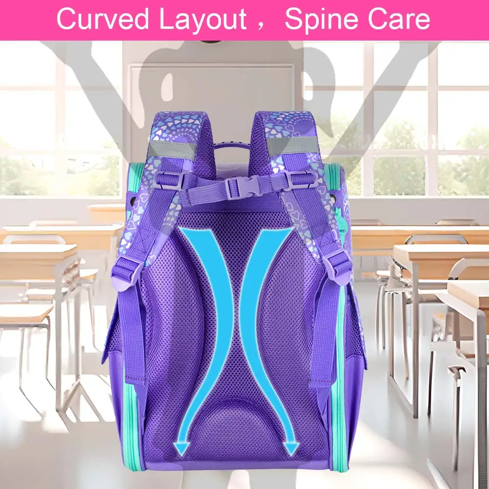 Beautiful Purple Shell Backpack Designed for Girls